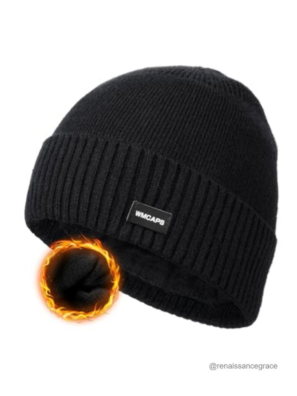 Fleece Lined Knit Beanie Winter Hat for Men Women Cold Weather